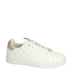 Women's Elle Sport F 7242 White & Pink Quilted Trainers Elle 11 - White