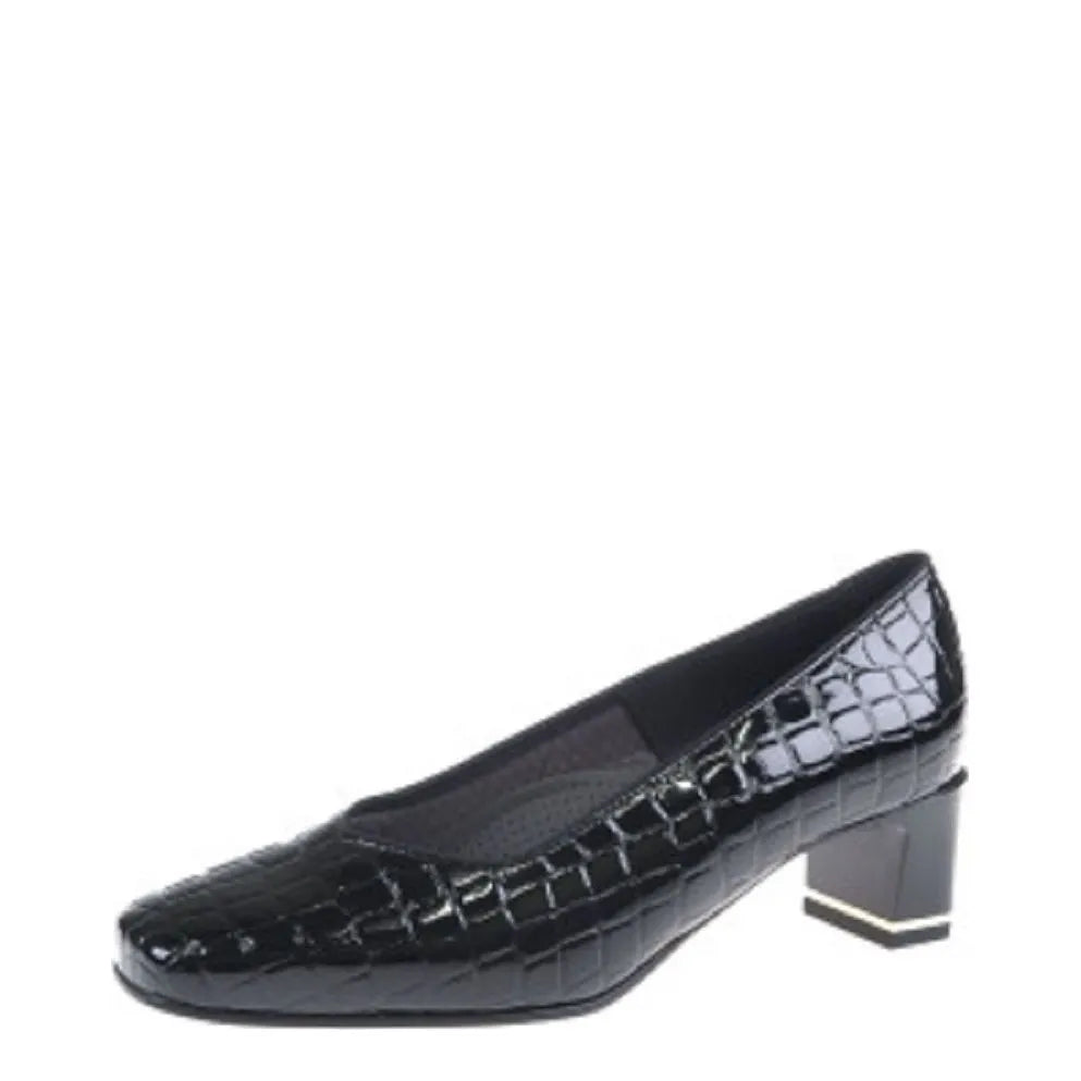 Women's Ara Verona 41768 Black Patent Court Shoes Ara 13 - Black
