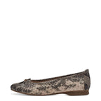 Women's Jana 8-22163-41 Vegan Ballet Flat Pump Shoes JA 1 - Taupe Snake
