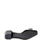 Women's AZUREE Cannes LOGRI Ballet Pump Shoes H 5 - Black