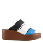 Women's Högl 3-102520-3999 Dune Soft Leather Wedge Mules - Sky Multi