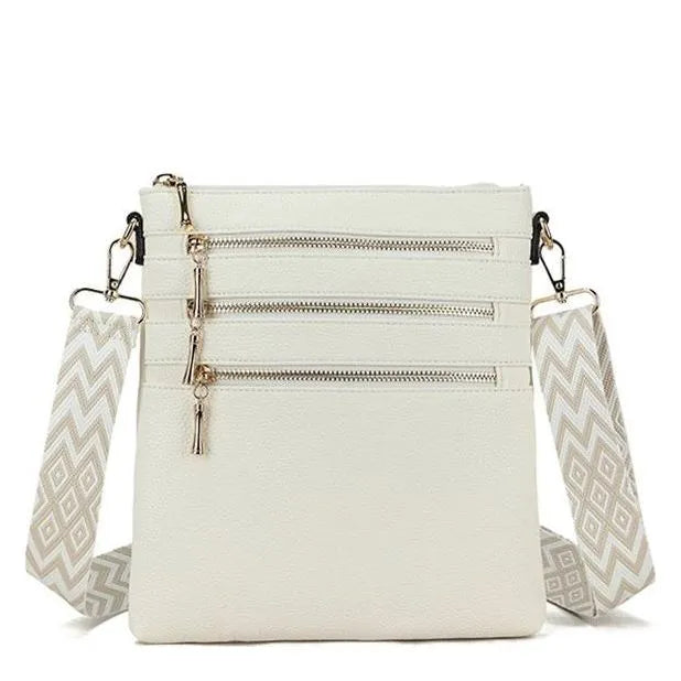 Women's Long & Son Lightweight Medium Cross Body Bags 23358 - White