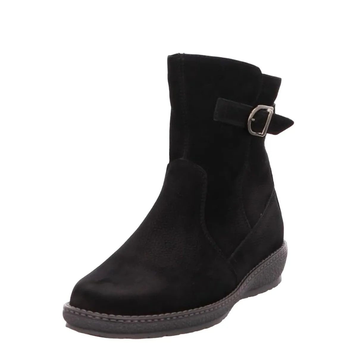 Women's Waldläufer Hoja 533913 165 001 Leather Nubuck Ankle Boots - Black