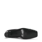 Women's Eye Decorative Trim Leather Court Shoes G 131 - Black