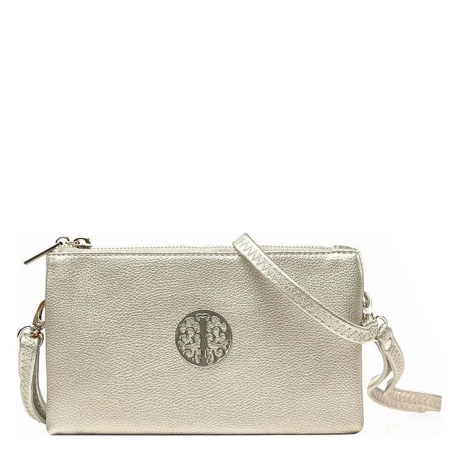 Women's Long & Son Small Clutch, Wristlet, Shoulder ,Cross-Body Bags 3141- Silver Grey
