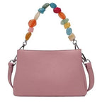 Women's Long & Son Small Top Handle Decorative Cross Body Bag XY6671 - Pink