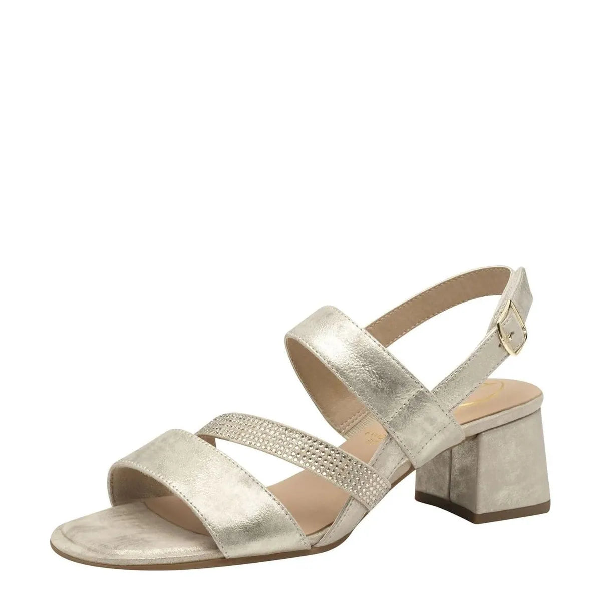 Women's Tamaris Comfort 8-88318-44 Wide Fitting Sandals - Cloudy Gold