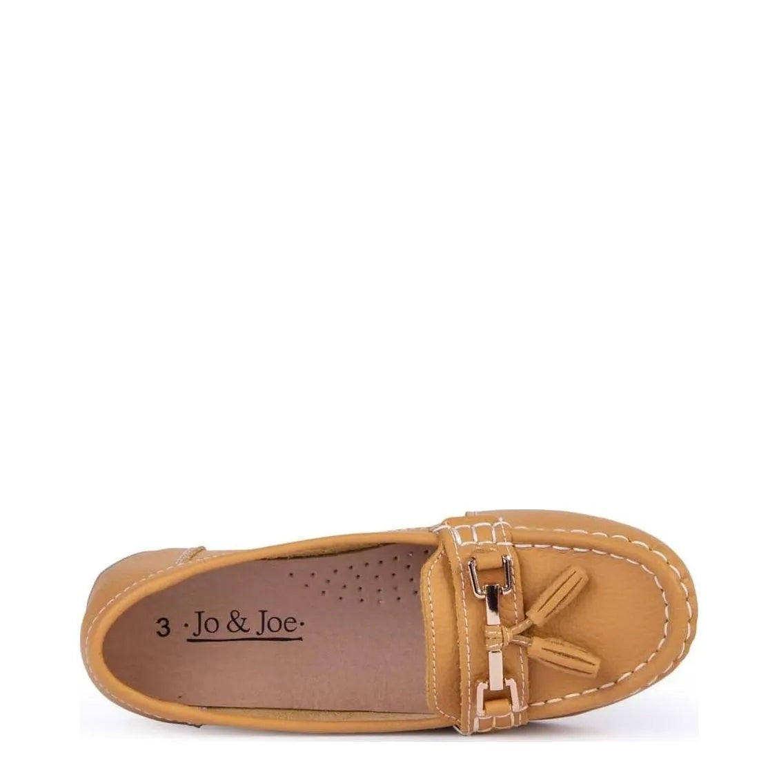 Women's Jo & Joe Nautical Leather Tassel Loafer Shoes - Mustard