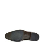 Men's VITELO Semi-Brogue Polished Leather Slip-On Shoes 144-45 - Brown