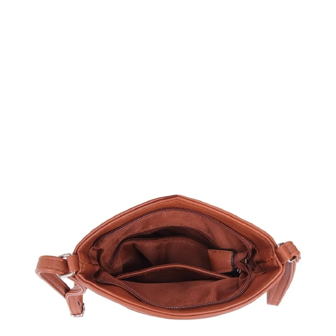 Women's Long & Son Medium Cross Body Bags 18802 - Brown