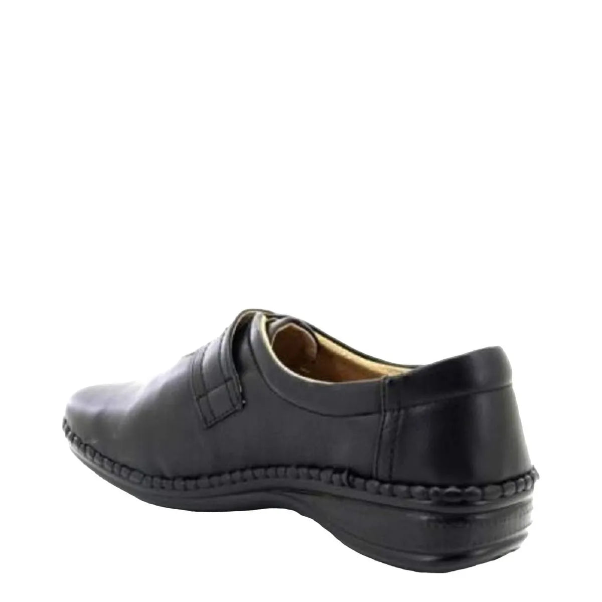 Women's Boulevard L436A Bella Wide Fitting Touch Fastening Bar Shoes - Black