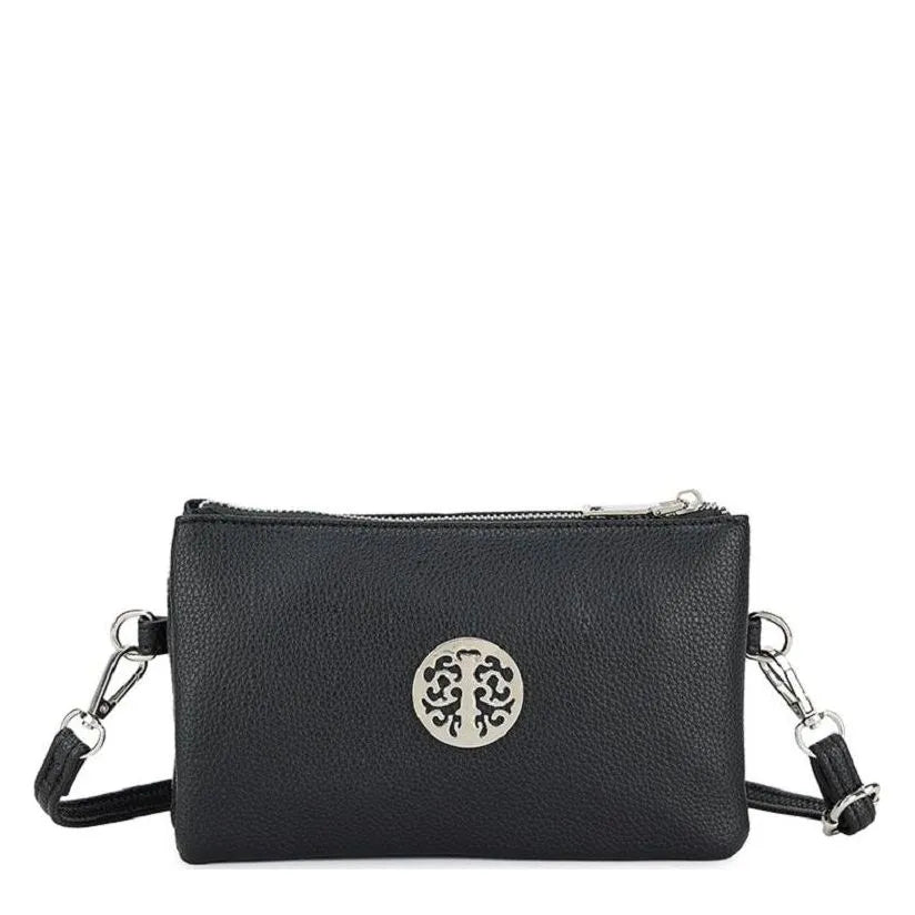 Women's Long & Son Small Clutch, Shoulder & Cross-Body Bags 32221 - Black