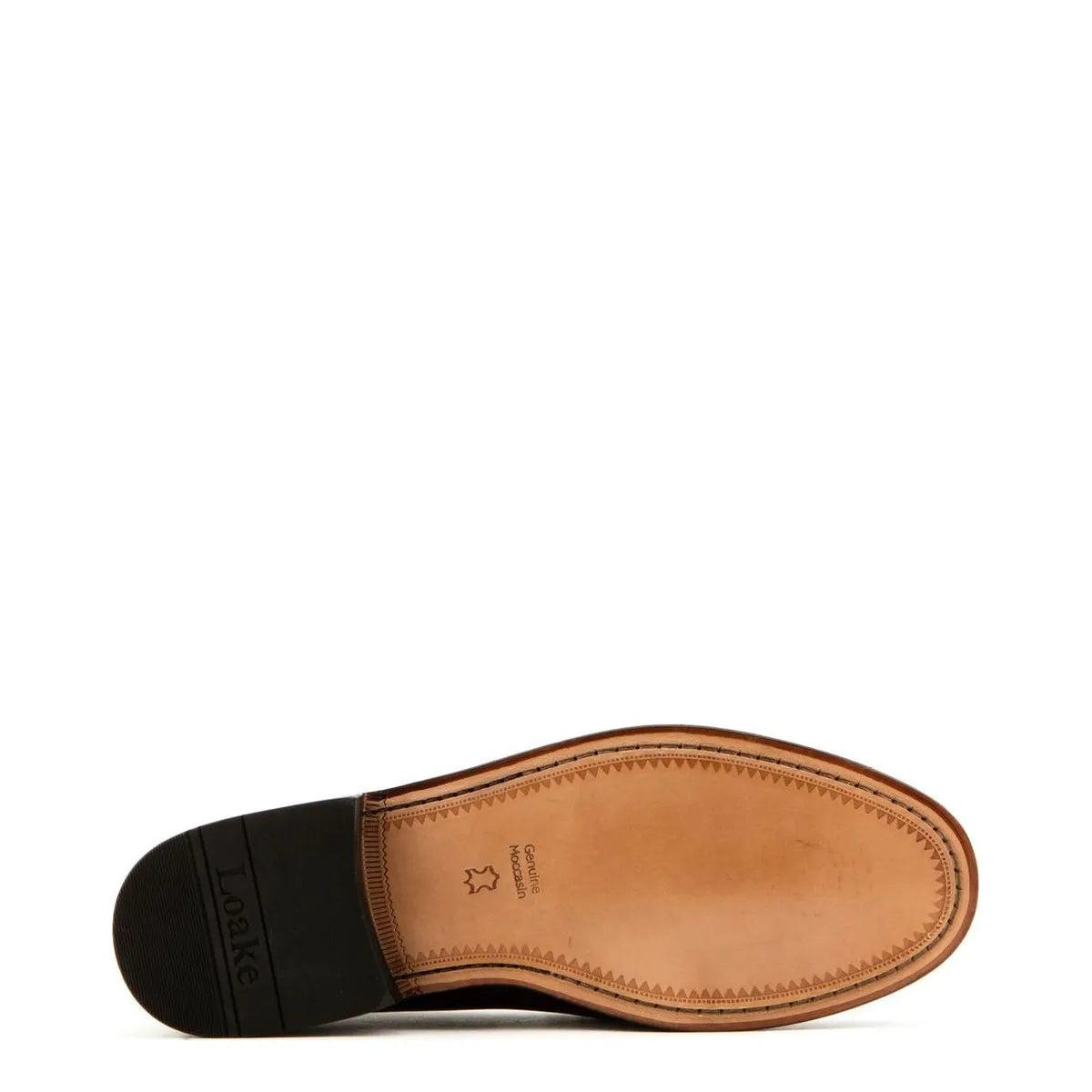 Men's LOAKE Princeton Polished Leather Moccasin Shoes - Burgundy