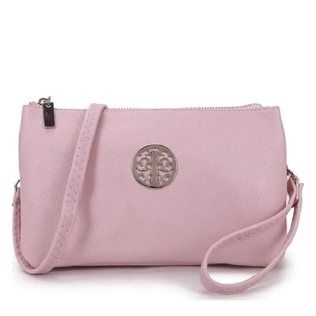 Women's Long & Son Medium Clutch, Wristlet, Shoulder, Cross-Body Bags 23321 - Pastel Pink