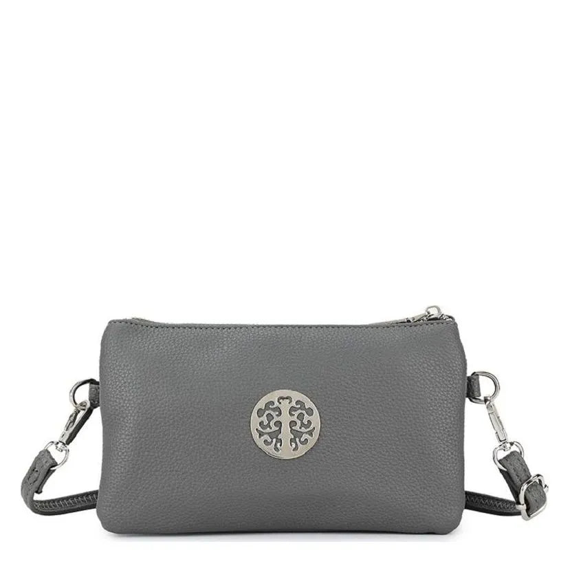 Women's Long & Son Small Clutch, Shoulder & Cross-Body Bags 32221 - Dark Grey
