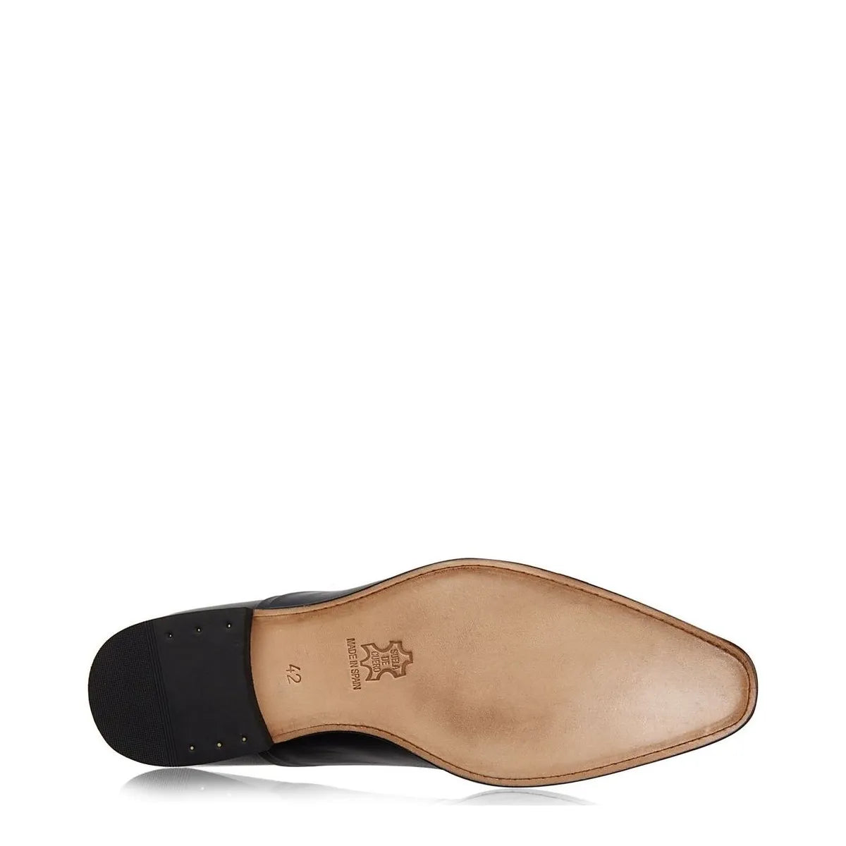 Men's EYE Plain Slip-On Toe Cap Leather Shoes TS 35 - Black