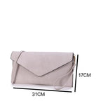 Women's Long & Son Envelope Style, Wristlet, Shoulder, Clutch Bags 120343 - Light Grey