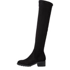 Women's Tamaris 1-25507-29 Over Knee Long Flat Boots - Black