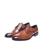 Men's John White Pembroke Derby Leather Shoes - Tan