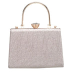 Women's BESSIE HB1087 Vintage Top Handle Sparkly Evening Clutch Bag - Gold