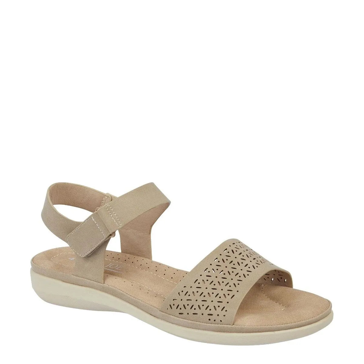 Women's JO & JOE Florence Lightweight Flower Trim Sandals - Beige