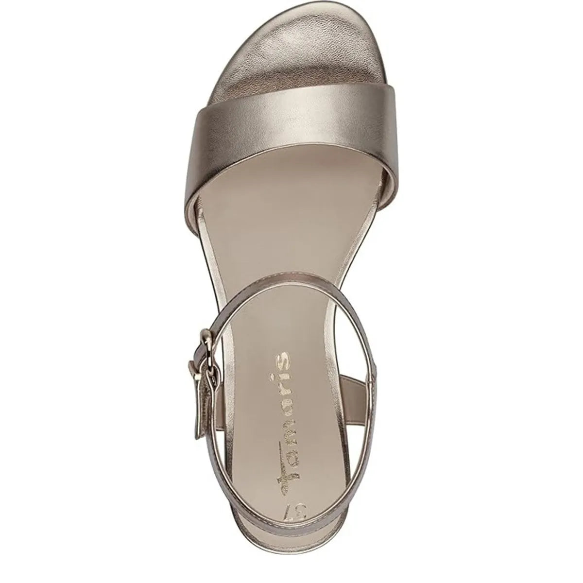 Women's Tamaris 1-28249-42 Block Heeled Sandals K 20 - Light Gold