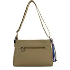 Women's Long & Son Lightweight Nylon Cross Body & Shoulder Hand Bag XY6663 - Khaki