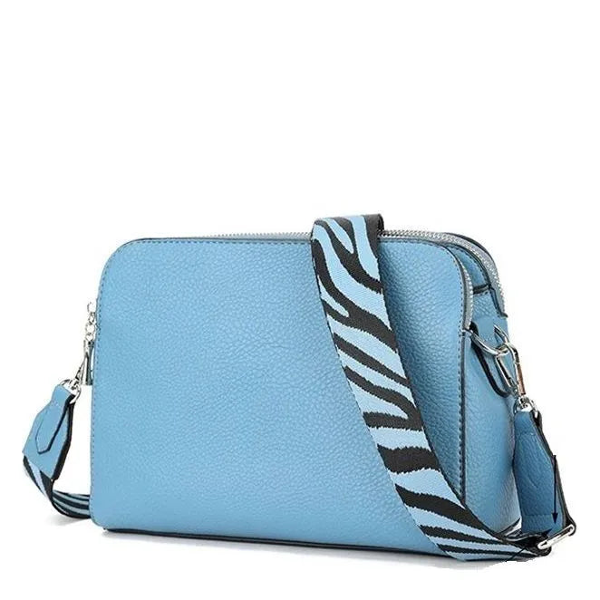Women's Long & Son Medium Shoulder & Cross Body Hand Bags 32241 - Light Blue