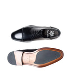 Men's John White Melton Derby Leather Shoes - Black