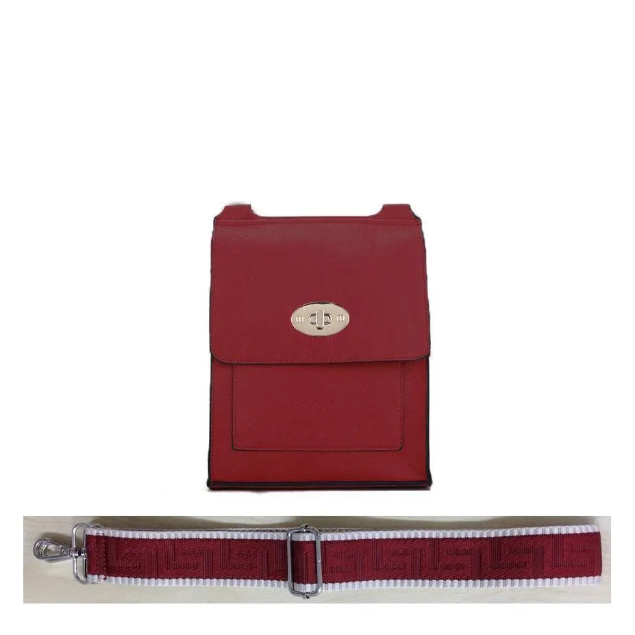 Women's Long & Son Lightweight Medium Cross Body Bags 21600 - Dark Red