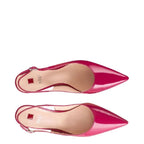 Women's HÖGL Boulevard 70 SL 5-107904 Slingback Patent Leather Pump Shoes HO 88 - Pink Patent