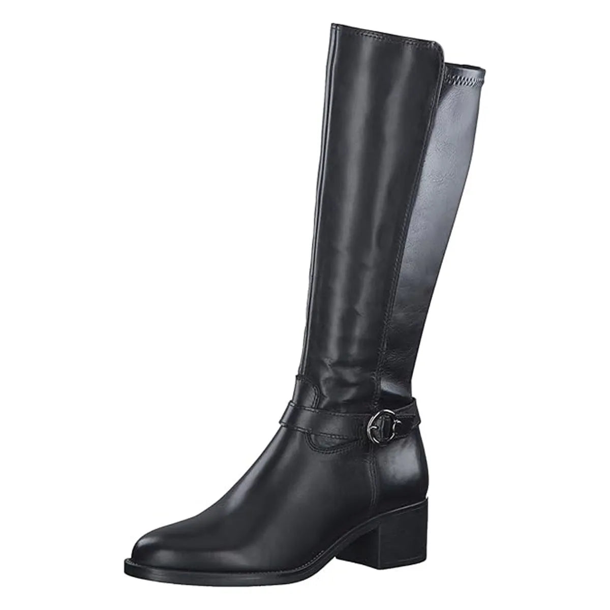 Women's Tamaris 1-25537-41-001 Classic TOUCH-it Leather Knee High Boots - Black