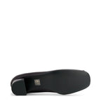 Women's EYE Mid Heel Leather Court Shoes G 128 - Black