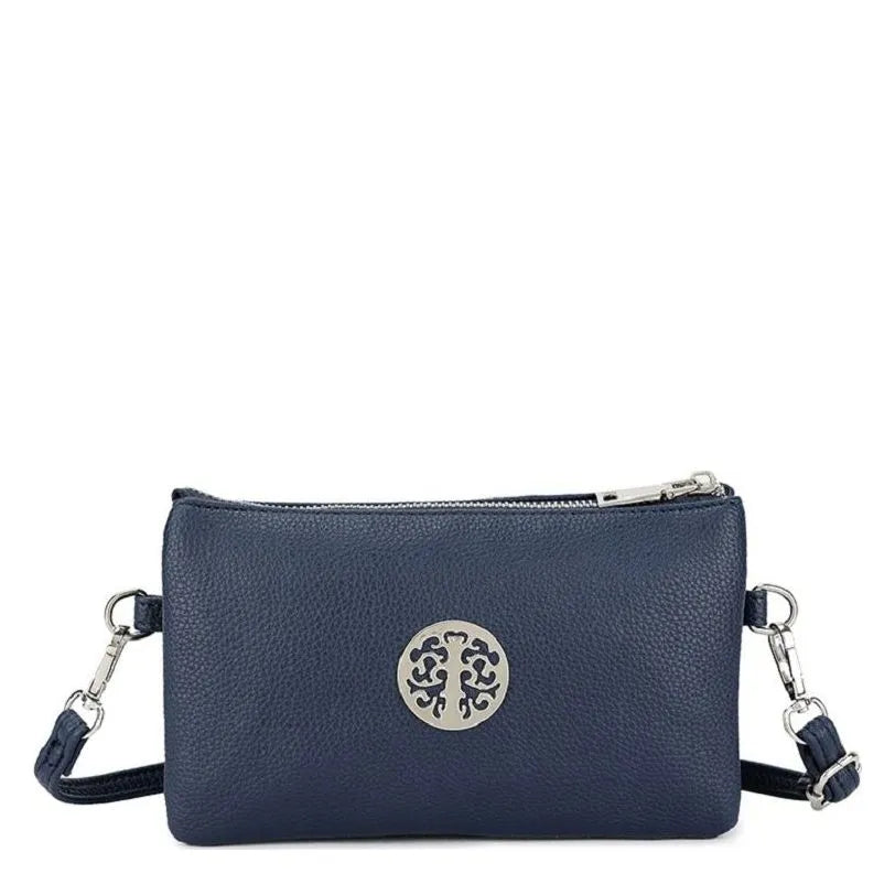 Women's Long & Son Small Clutch, Shoulder & Cross-Body Bags 32221 - Navy