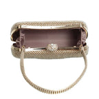 Women's Bessie HB1054 Vintage Top Handle Evening Clutch Bag - Gold