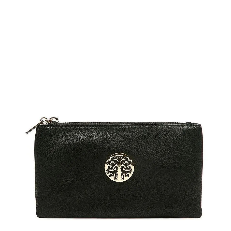 Women's Long & Son Small Clutch, Wristlet, Shoulder ,Cross-Body Bags 3141 -Black