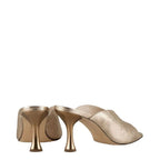 Women's HÖGL 3-117801 Ariane Metallic Leather Mules - Platin
