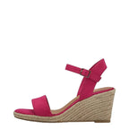 Women's Tamaris 1-28300-20 Vegan Espadrille Wedge Sandals - Fuchsia