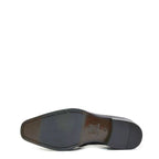 Men's VITELO Semi-Brogue Polished Leather Slip-On Shoes 144-45 - Black