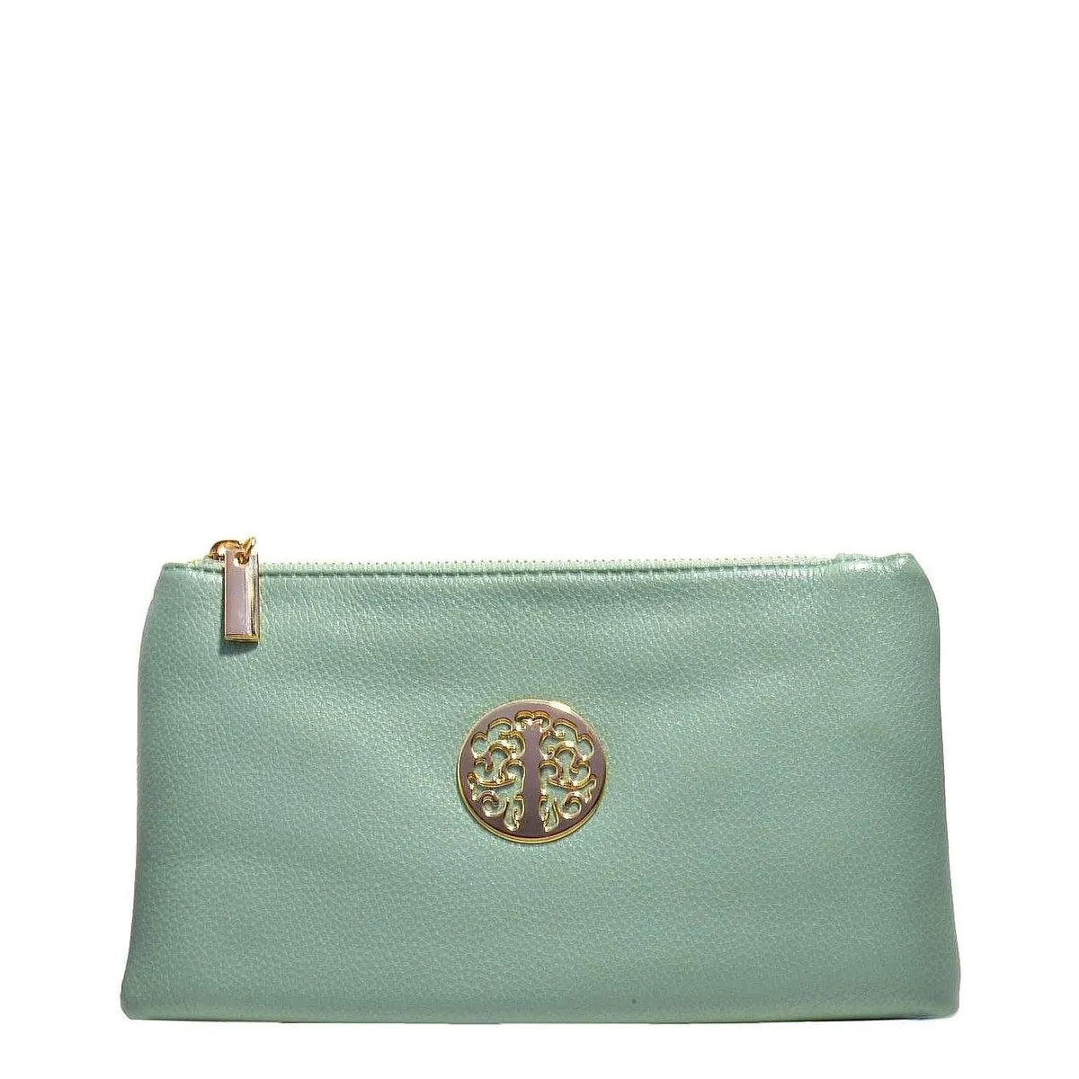 Women's Long & Son Small Clutch, Wristlet, Shoulder ,Cross-Body Bags 3141- Light Green