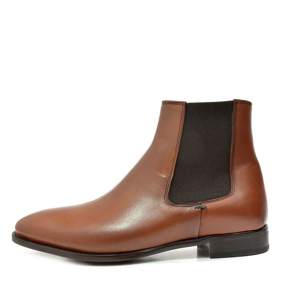 Men's EYE Botin Leather and Suede Chelsea Boots - Tan