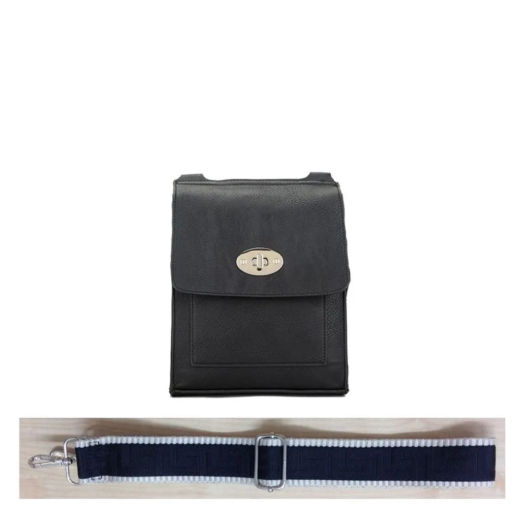 Women's Long & Son Lightweight Medium Cross Body Bags 21600 - Black