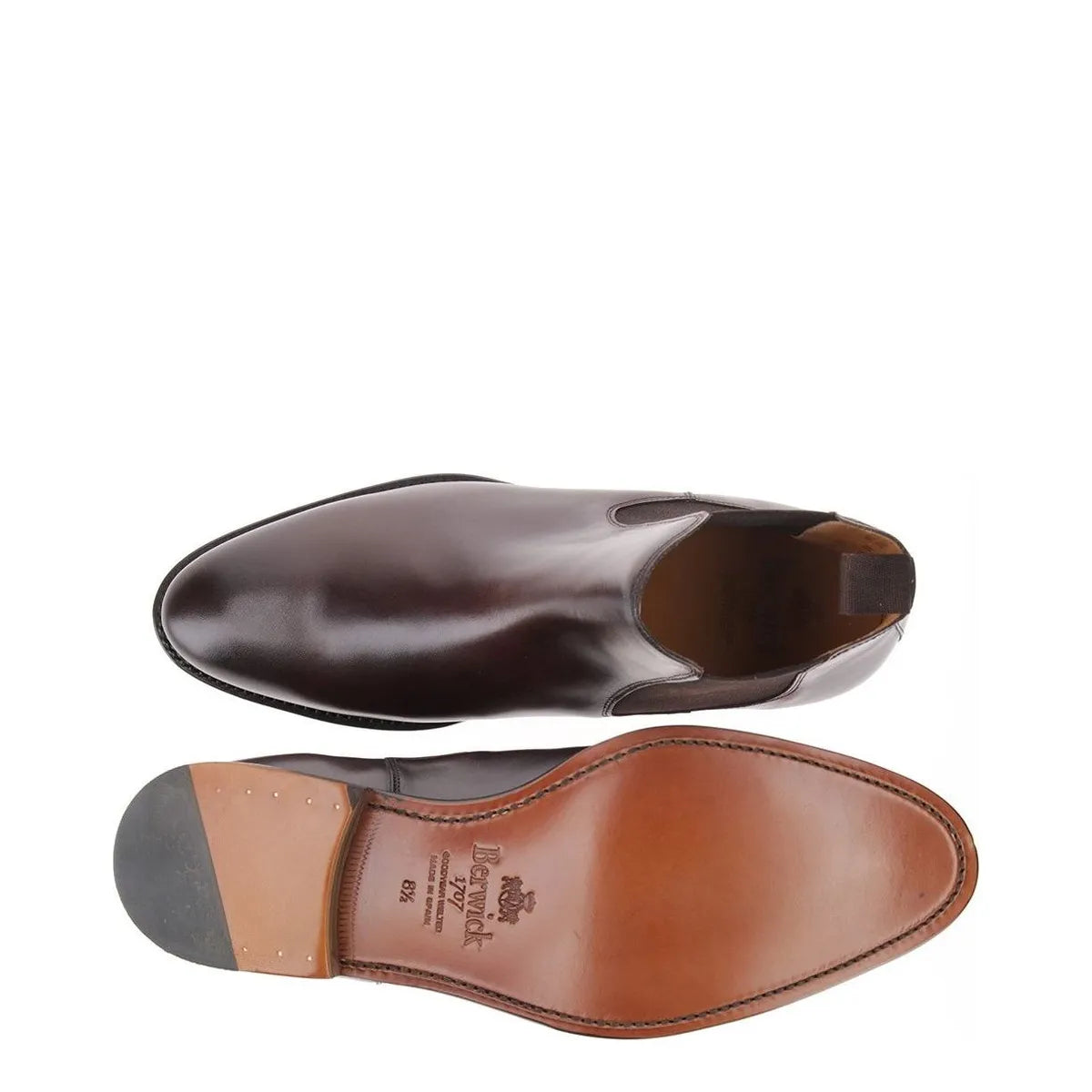 Men's Berwick 1707 Calf Leather Chelsea Boots 303-K2 M 45 - Dark