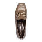 Women's Tamaris 1-24316-43 Trotteur Patent Loafer Shoes K 15 - Taupe
