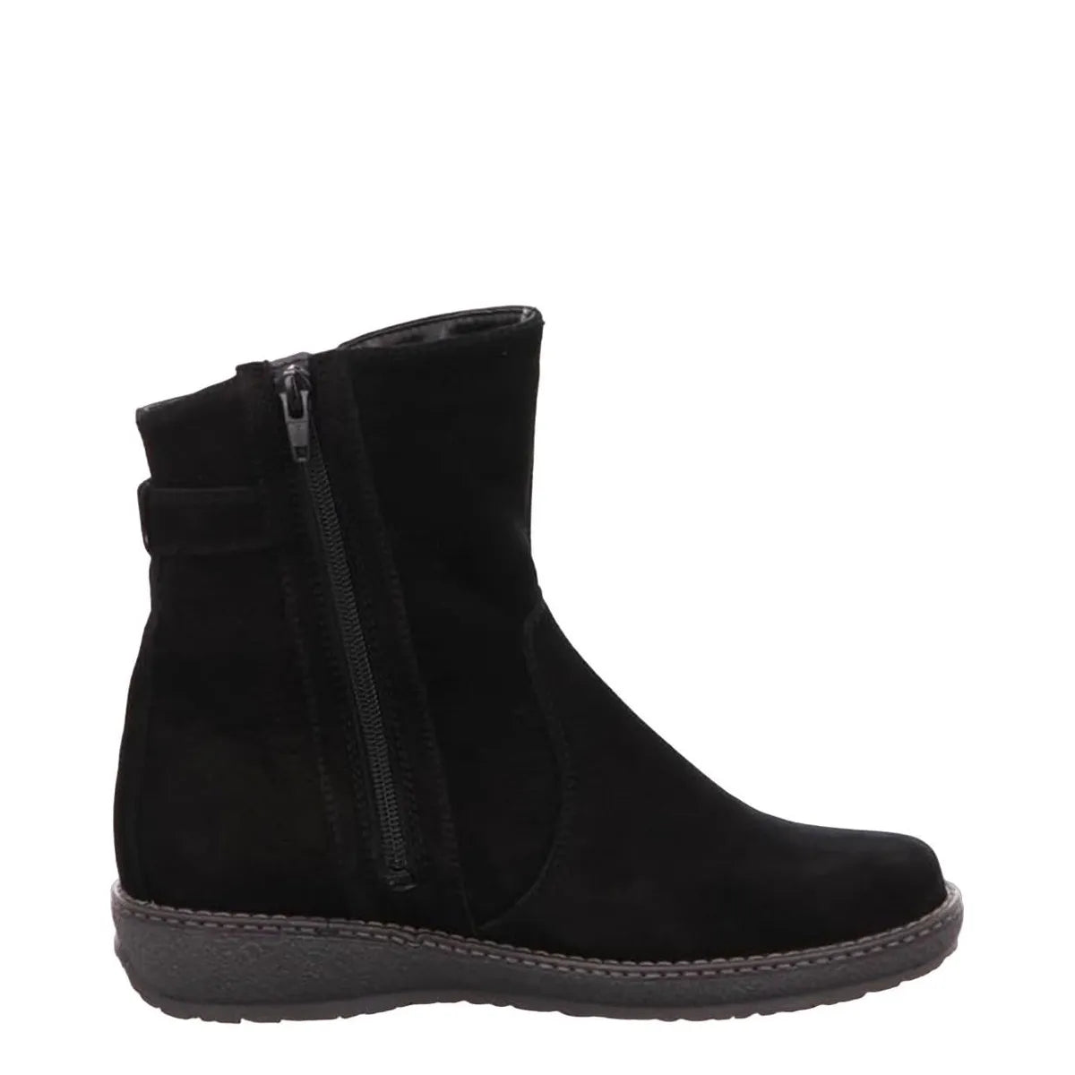Women's Waldläufer Hoja 533913 165 001 Leather Nubuck Ankle Boots - Black