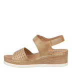 Women's Shoes By Emma Tobago Lightweight Laser Cut Diamante Wedge Heel Sandals - Beige