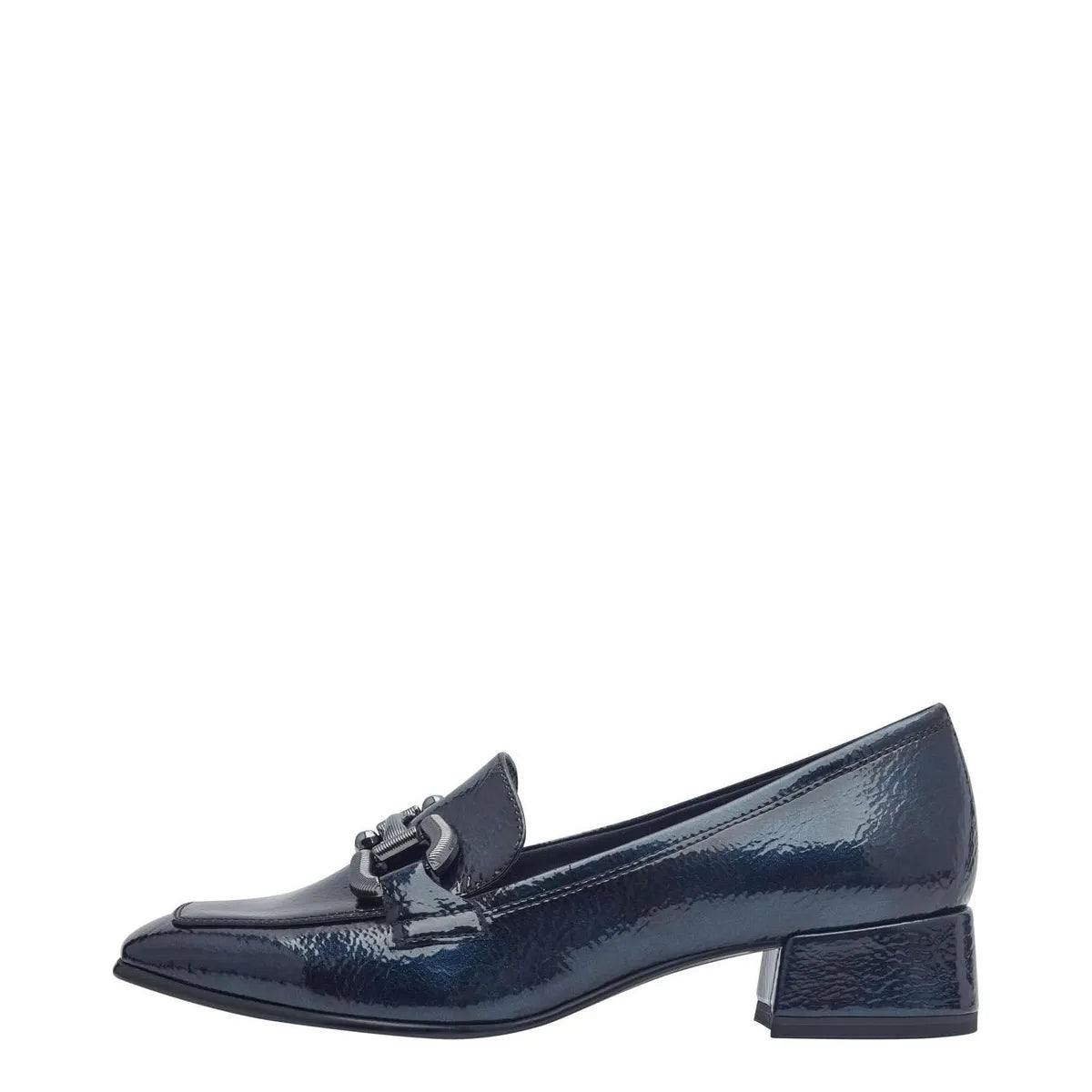 Women's Tamaris 1-24316-43 Trotteur Patent Loafer Shoes K 15 - Navy
