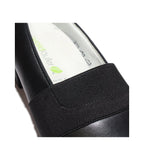 Women's Waldläufer Hilaria 358505 186 001 Wide Fitting Leather Court Shoes - Plain Black