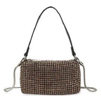 Women's Long & Son Crystal Embellished Evening Clutch Bag - D-001 Gold
