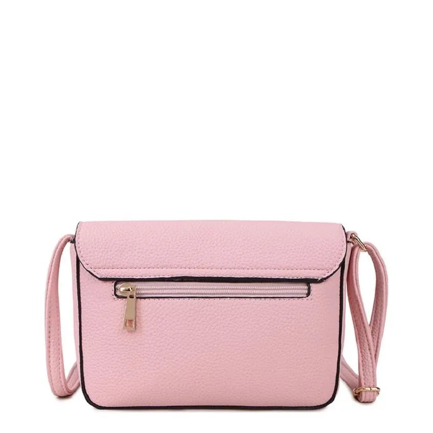 Women's Long & Son Cross Body & Shoulder Hand Bags C-1337 - Pink